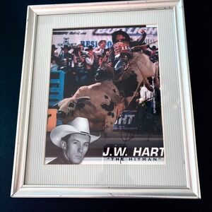 J.W. Hart "The Hitman" professional bull rider memorabilia autographed framed